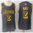 Nike Los Angeles Lakers #2 Lonzo Ball Black NBA Swingman City Edition Jersey