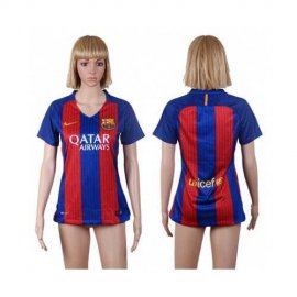 Womens Barcelona Blank Home Soccer Club Jersey