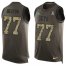 Nike New York Jets #77 Mekhi Becton Green Mens Stitched NFL Limited Salute To Service Tank Top Jersey