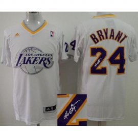 Los Angeles Lakers 24 Kobe Bryant White Revolution 30 Swingman NBA Jersey 2013 Christmas Style Signed Cheap