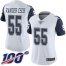Nike Dallas Cowboys #55 Leighton Vander Esch White Womens Stitched NFL Limited Rush 100th Season Jersey