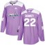 Adidas Washington Capitals #22 Madison Bowey Purple Authentic Fights Cancer Stitched NHL Jersey
