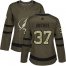 Adidas Tampa Bay Lightning #37 Yanni Gourde Green Salute to Service Womens Stitched NHL Jersey