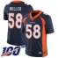 Nike Denver Broncos #58 Von Miller Navy Blue Alternate Mens Stitched NFL 100th Season Vapor Limited Jersey