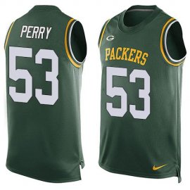 Nike Green Bay Packers #53 Nick Perry Green Team Color Mens Stitched NFL Limited Tank Top Jersey