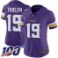 Nike Minnesota Vikings #19 Adam Thielen Purple Team Color Womens Stitched NFL 100th Season Vapor Limited Jersey
