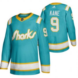 San Jose Sharks #9 Evander Kane Mens Adidas 2020 Throwback Authentic Player NHL Jersey Teal