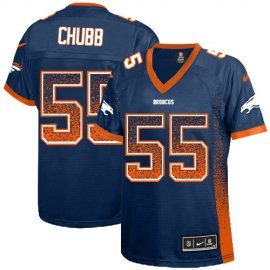 Nike Denver Broncos #55 Bradley Chubb Blue Alternate Womens Stitched NFL Elite Drift Fashion Jersey