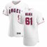 Los Angeles Angels #61 Hoby Milner Mens Nike White Home 2020 Authentic Player MLB Jersey