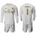 Real Madrid #1 Areola White Home Long Sleeve Soccer Club Jersey