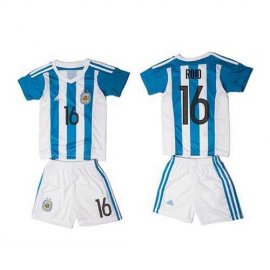 Argentina #16 Rojo Home Kid Soccer Country Jersey