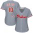 Philadelphia Phillies #10 Darren Daulton Grey Road Womens Stitched MLB Jersey