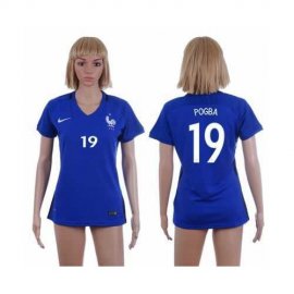 Womens France #19 Pogba Home Soccer Country Jersey