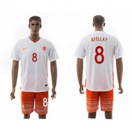 Holland #8 Afellay Away Soccer Country Jersey