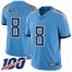 Nike Tennessee Titans #8 Marcus Mariota Light Blue Alternate Mens Stitched NFL 100th Season Vapor Limited Jersey