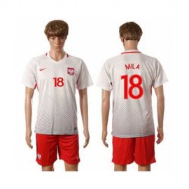 Poland #18 Mila Home Soccer Country Jersey