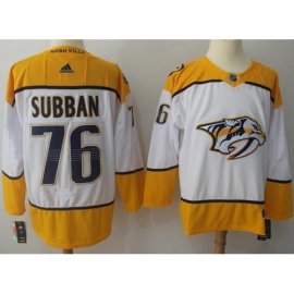Adidas Nashville Predators #76 P.K Subban White Road Authentic Stitched NHL Jersey