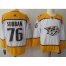 Adidas Nashville Predators #76 P.K Subban White Road Authentic Stitched NHL Jersey