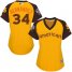 Seattle Mariners #34 Felix Hernandez Gold 2016 All-Star American League Womens Stitched MLB Jersey