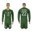 Germany #22 TER STEGEN Military Green Goalkeeper 2018 FIFA World Cup Long Sleeve Soccer Jersey