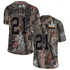 Nike Kansas City Chiefs #21 Bashaud Breeland Camo Mens Super Bowl LV Bound Stitched NFL Limited Rush Realtree Jersey