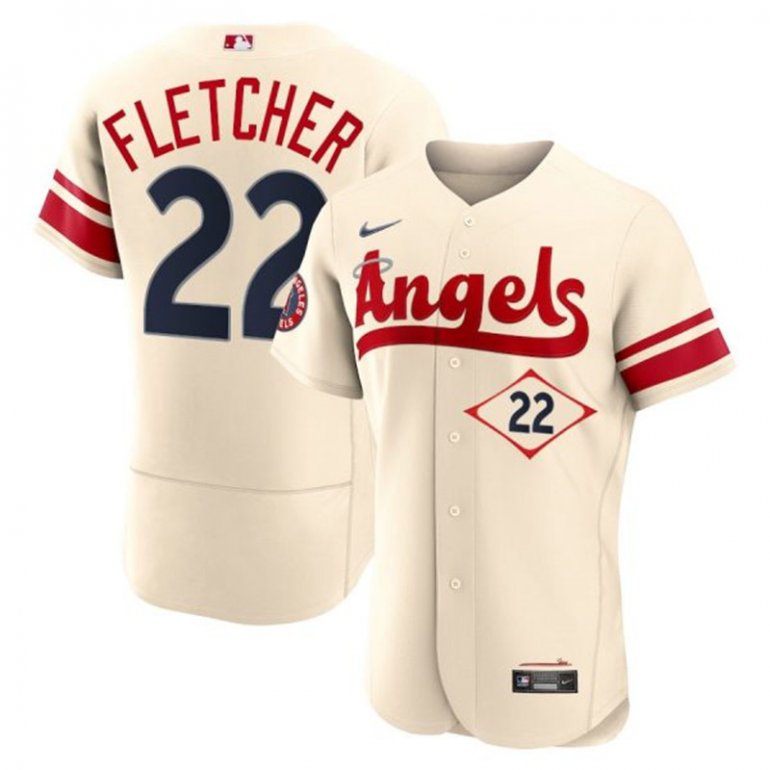 Angels 22 David Fletcher Cream 2022 City Connect Flexbase Jersey Angels 22 David Fletcher Cream 2022 City Connect Flexbase Jersey