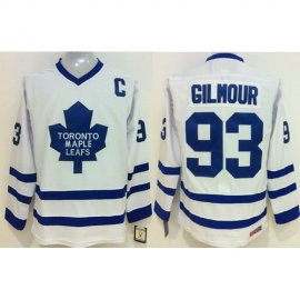 Toronto Maple Leafs #93 Doug Gilmour White CCM Throwback Stitched NHL Jersey