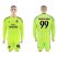 AC Milan #99 Donnarumma Shiny Green Goalkeeper Long Sleeves Soccer Club Jersey