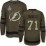 Adidas Tampa Bay Lightning #71 Anthony Cirelli Green Salute to Service 2020 Stanley Cup Champions Stitched NHL Jersey