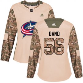 Adidas Columbus Blue Jackets #56 Marko Dano Camo Authentic 2017 Veterans Day Womens Stitched NHL Jersey