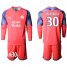 Marseille #30 Mandanda Pink Goalkeeper Long Sleeves Soccer Club Jersey