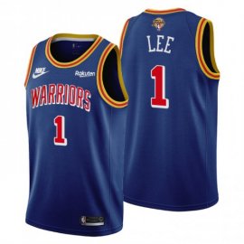Golden State Golden State Warriors #1 Damion Lee Womens Nike Releases Classic Edition 2022 NBA Finals 75th Anniversary Jersey Blue Womens
