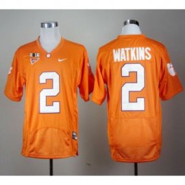 Clemson Tigers#2 Sammy Watkins Orange Pro Combat 2016 College Football Playoff National Championship Patch Stitched NCAA Jersey