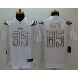 Nike Los Angeles Chargers #85 Antonio Gates White Mens Stitched NFL Limited Platinum Jersey