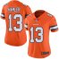 Nike Denver Broncos #13 KJ Hamler Orange Womens Stitched NFL Limited Rush Jersey