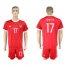 Russia #17 Shatov Federation Cup Home Soccer Country Jersey