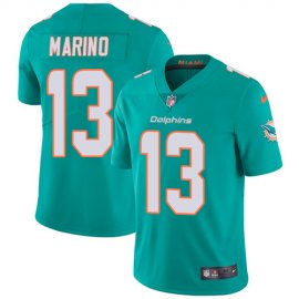 Nike Miami Dolphins #13 Dan Marino Aqua Green Team Color Mens Stitched NFL Vapor Untouchable Limited Jersey