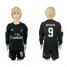 Real Madrid #9 Benzema Sec Away Long Sleeves Kid Soccer Club Jersey
