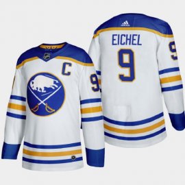Buffalo Sabres #9 Jack Eichel Mens Adidas 2020-21 Away Authentic Player Stitched NHL Jersey White