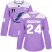 Adidas Tampa Bay Lightning #24 Zach Bogosian Purple Authentic 2022 Stanley Cup Final Patch Womens Fights Cancer Stitched NHL Jersey Womens