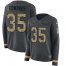 Nike Baltimore Ravens #35 Gus Edwards Anthracite Salute to Service Womens Stitched NFL Limited Therma Long Sleeve Jersey