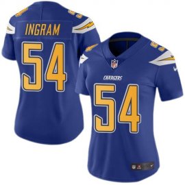 Nike Los Angeles Chargers #54 Melvin Ingram Electric Blue Womens Stitched NFL Limited Rush Jersey
