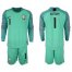 Brazil #1 Alisson Green Goalkeeper Long Sleeves Soccer Country Jersey