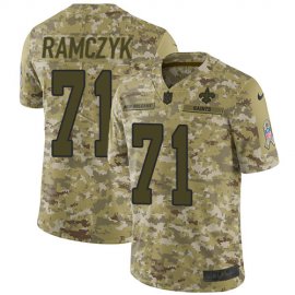 Nike New Orleans Saints #71 Ryan Ramczyk Camo Mens Stitched NFL Limited 2018 Salute To Service Jersey