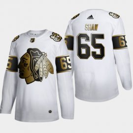 Chicago Blackhawks #65 Andrew Shaw Mens Adidas White Golden Edition Limited Stitched NHL Jersey