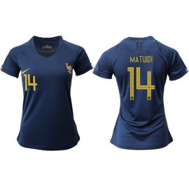 Womens France #14 Matuidi Home Soccer Country Jersey