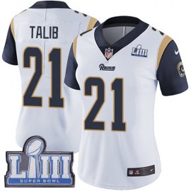 Nike Los Angeles Rams #21 Aqib Talib White Super Bowl LIII Bound Womens Stitched NFL Vapor Untouchable Limited Jersey