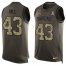 Nike Baltimore Ravens #43 Justice Hill Green Mens Stitched NFL Limited Salute To Service Tank Top Jersey