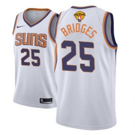 Nike Phoenix Suns #25 Mikal Bridges Mens 2021 NBA Finals Bound Swingman Association Edition Jersey White Mens