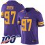 Nike Minnesota Vikings #97 Everson Griffen Purple Mens Stitched NFL Limited Rush 100th Season Jersey